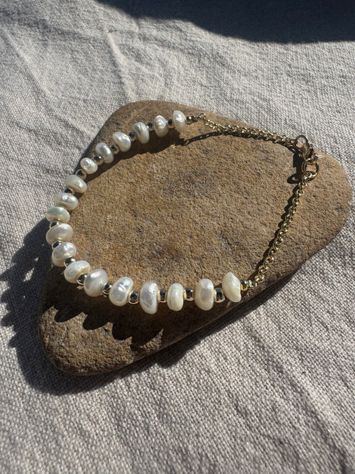MILESTONES | Handmade 14k Gold-Filled Bracelet with Freshwater Pearls