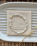 SUNSABI WHOLE freshwater Biwa pearl bracelet with 14k gold-filled details